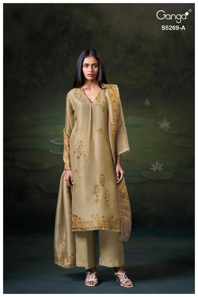 Ganga greyasa 5269 banarasi dress material online mumbai wholesale
